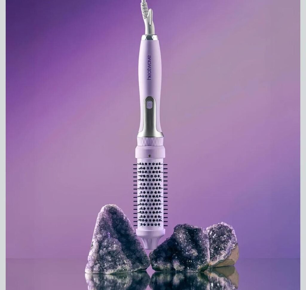 Heatwave Solaris Infrared Thermal Round Brush 38mm | Heated Ceramic Barrel Hair Styler for Volume & Blowout on Dry Hair | Ionic Anti-Frizz Bristles | LCD Temperature Control | Dual Voltage | All Hair Types